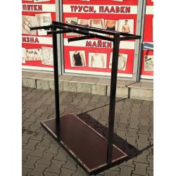 Стійка хромована з кронштейнами для одягу TZ-35